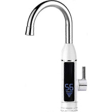 3000w Electric Faucet with LED Temperature Display, 360 Rotating Instantaneous Water Heater for Kitchen and Bathroom
