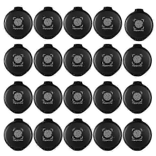 20 Pcs Mini Black Fingerprint Ink Pad for Notary Identification