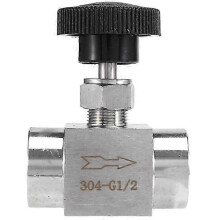 1/2 Inch BSP Equal Female Thread 304 Stainless Steel Flow Control Shut Off Needle Valve