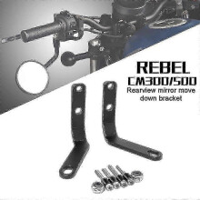 Aluminium motorfietsstuur achteruitkijkspiegels en accessoirebeugel voor extra verlichting voor Honda CMX 500 300 Rebel