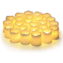 Vlamloze votiefkaarsen - Set van 24 batterijgevoede ledlampjes