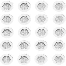 20 Pcs 35mm Stainless Steel Round White Air Vent Cover with Hole for Ventilation