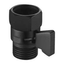 Brass Matte Black Water Flow Control Valve for Shower Shut Off and Volume Adjustment