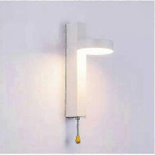 9W wandlamp met trekschakelaar, driekleurige, selecteerbare wandverlichting voor woonkamer, slaapkamers, trappenhuis, keuken - wit