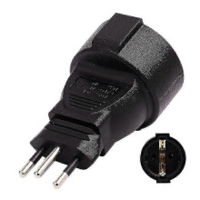 Schweizer 3-Pin-Rundstecker auf EU-Standard 16A 250V Stecker auf Buchse Netzteiladapter