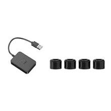 Sistema de monitoreo de presión de neumáticos TPMS USB para radio, reproductor de DVD y navegador de coche - Sensor externo para rueda de repuesto