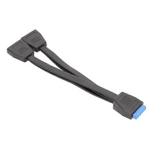 USB 3.0 19-Pin Header 1 auf 2 Splitter 20CM Motherboard-Kabel Schluss mit Kabelsalat
