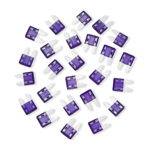 25 Pack 3 Amp Electrical Fuses