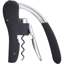 Ergonomischer schwarzer Korkenzieher – Premium-Sommelier-Weinflaschenöffner