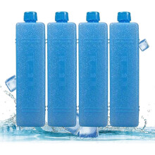 Bloques congeladores para bolsas de hielo reutilizables (4 unidades) para refrigeración portátil