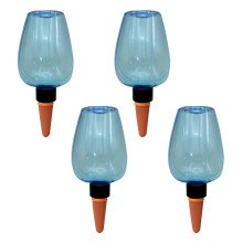 (5pcs, Blue) Self Watering Bulbs 500ml/350ml Large Watering Balls Planter Insert Slow Release Automatic Watering Globes for Houseplants Outdoor Plants
