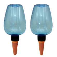 (2pcs, Blue) Self Watering Bulbs 500ml/350ml Large Watering Balls Planter Insert Slow Release Automatic Watering Globes for Houseplants Outdoor Plants
