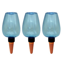(3pcs, Blue) Self Watering Bulbs 500ml/350ml Large Watering Balls Planter Insert Slow Release Automatic Watering Globes for Houseplants Outdoor Plants
