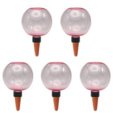 (5pcs, Pink) Self Watering Bulbs 500ml/350ml Large Watering Balls Planter Insert Slow Release Automatic Watering Globes for Houseplants Outdoor Plants
