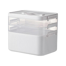 (large, 3) Portable Medicals Supplies Organizers Multiple Compartment PP Plastic Clear Top Emergency Storage Box For Home large