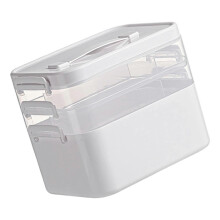 (small, 3) Portable Medicals Supplies Organizers Multiple Compartment PP Plastic Clear Top Emergency Storage Box For Home large
