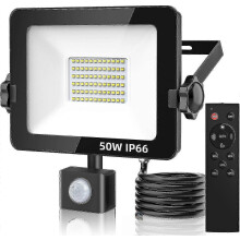 Remote control outdoor security light for garden, IP66 waterproof LED