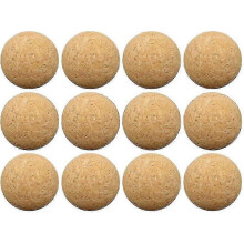 Sports cork balls for table football 12pcs, 36mm natural quiet