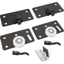Set di rotelle per porte scorrevoli - rulli in nylon da 30 mm per armadi silenziosi