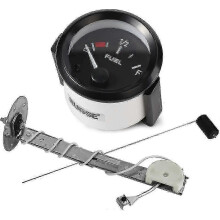 52mm (2") Stainless Steel Fuel Sender Unit & Gauge for Boat, Car, Truck, RV-Measures Fuel & Water Level