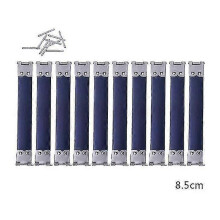 15x Clip a molla flessibile interna per borsa o custodia occhiali, colore argento, 8,5 cm