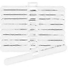 Colgadores para persianas verticales, paquete de 50 unidades para lamas de 89 mm, color blanco. Piezas de repuesto.