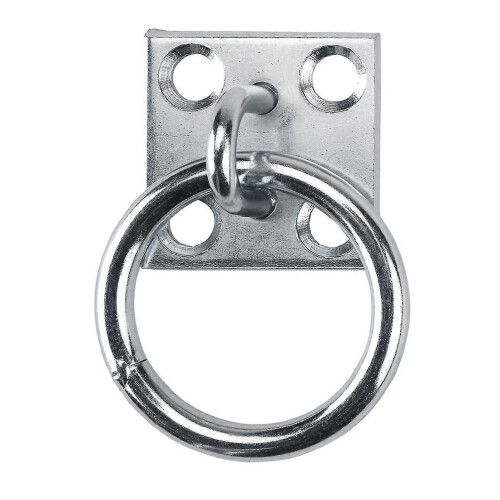 Horse stall hardware - rust proof metal tie ring plate