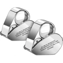 2er-Pack Juwelier-LED-Leuchtlupe 40x