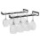 Storage rack for cabinet - 2 pack wine glass holder 30cm black 1