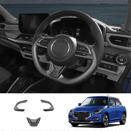 SWIFT 2024 2025 Car Steering Wheel Button Bottom Frame Sticker - Interior Carbon Accessories 2