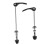 Quick release set for bike wheels - front rear hub parts 1