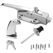 Freezer door latches for commercial walk in cooler