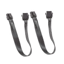Doppeltes 4-Pin-Stromkabel und 8-Pin-Verlängerungskabel, 30 cm, für Computer, 2 Stück