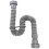 Kitchen sink connector pipe 2pcs with overflow feature 1