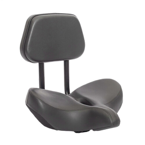 Foam Bicycle Seat with Backrest,, Strong, Comfortable Black A