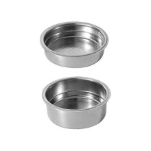 2 paniers-filtres pressurisés en acier inoxydable de 51 mm pour machines à café, porte-filtres sans fond