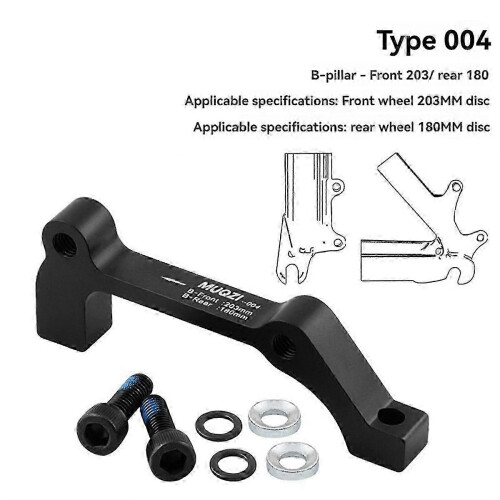 Mountain Bike Disc Brake Adapter: 180/180mm Conversion for Front Fork Frame A/B Column, Seat Style 3