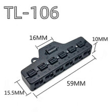 6-Port-Schnellanschluss-Ausgangsverteiler, LED-Streifenbeleuchtung, Modellbahnbeleuchtung