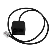 RJ9 4P4C mannelijke naar dubbele vrouwelijke poorten connector telefoonadapterkabel telefoonverlengsnoer