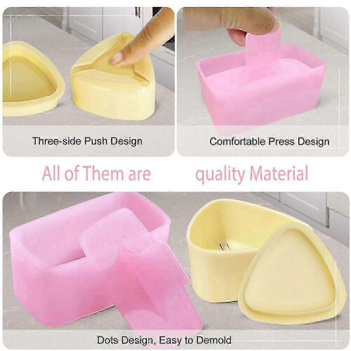 3 Pack Onigiri Mold-Classic Triangle Rice Ball & Sushi Maker Press 2