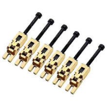 6-teiliges goldenes Set aus Doppel-Locking-Sätteln für Floyd Rose Gitarren-Tremolobrücke