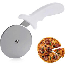 Pizzaschneider aus Edelstahl (weiß) 24,1 x 10,1 cm