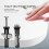 Toilet Seat Replacement Kit with Quick Release Hinges and Bolts 5