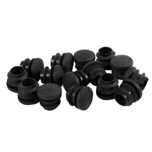 15 pezzi Tappi terminali di chiusura in plastica nera, rotondi, per tubi, da 16 mm