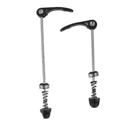 Quick release set for cycling - black wheel hub skewers pair