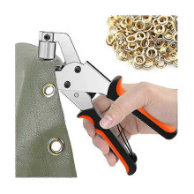 Tarpaulin Repair Kit with Eyelet Pliers, 300 Metal Eyelets 10mm Diameter