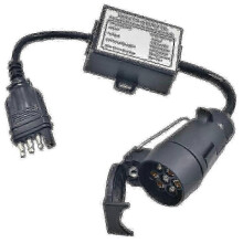 Electrical Adapter for US to Europe Trailers, 7-Pin to 4-Flat Light Converter