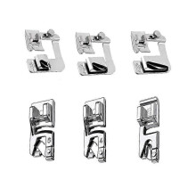 Versatile Adjustable Rolled Hemmer Presser Foot Set Sewing Machine Accessory Household Sewing Silver 6 Pcs