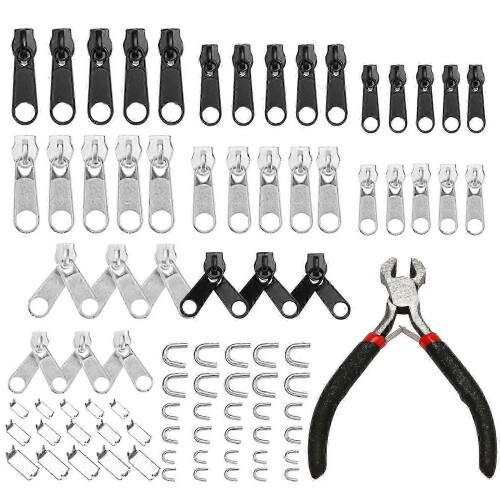 85Pcs Universal Zipper Slider Replacement Kit for Jackets Bags Clothes