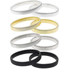 4 paia di fasce elastiche antiscivolo in metallo per maniche di camicie, 4 colori
